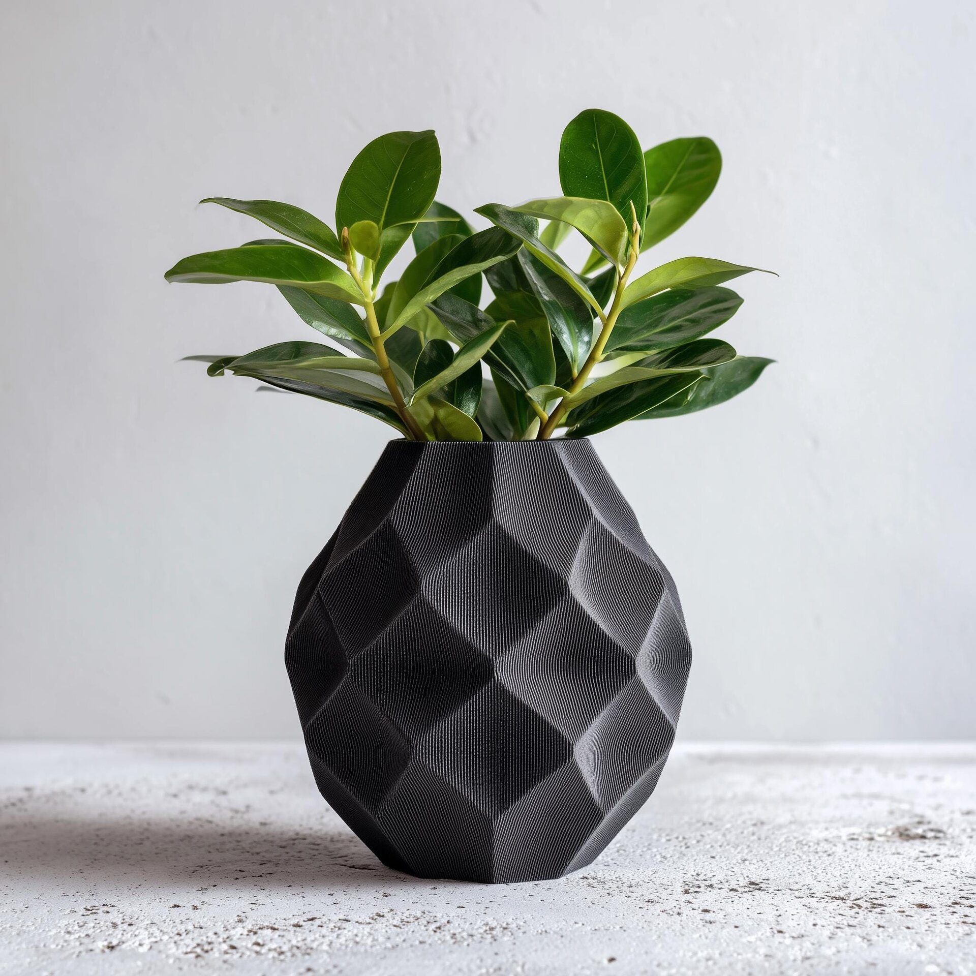 3D-gedruckte geometrische Trockenblumenvase
