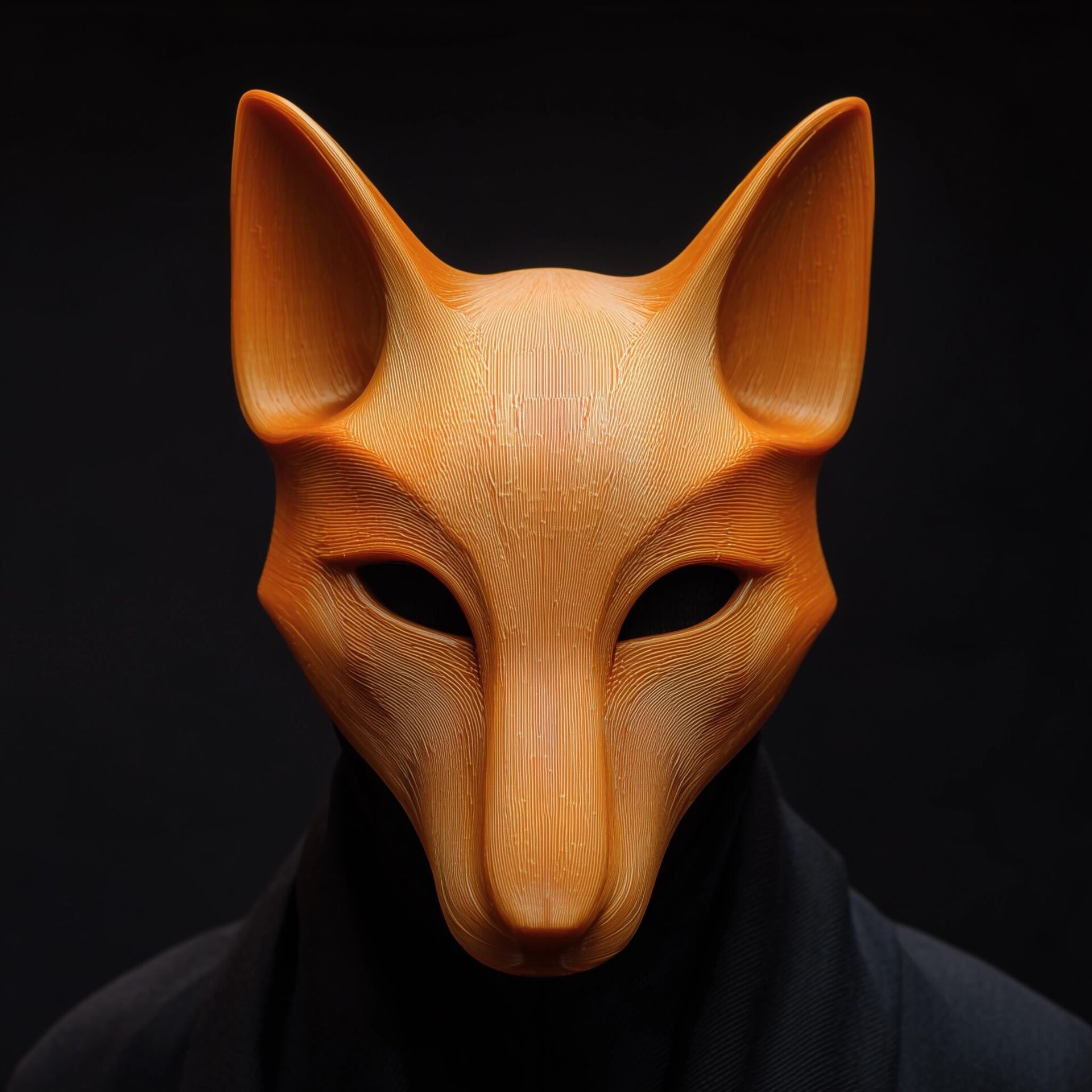 3D-gedruckte skulpturale Fuchs-Kostümmaske