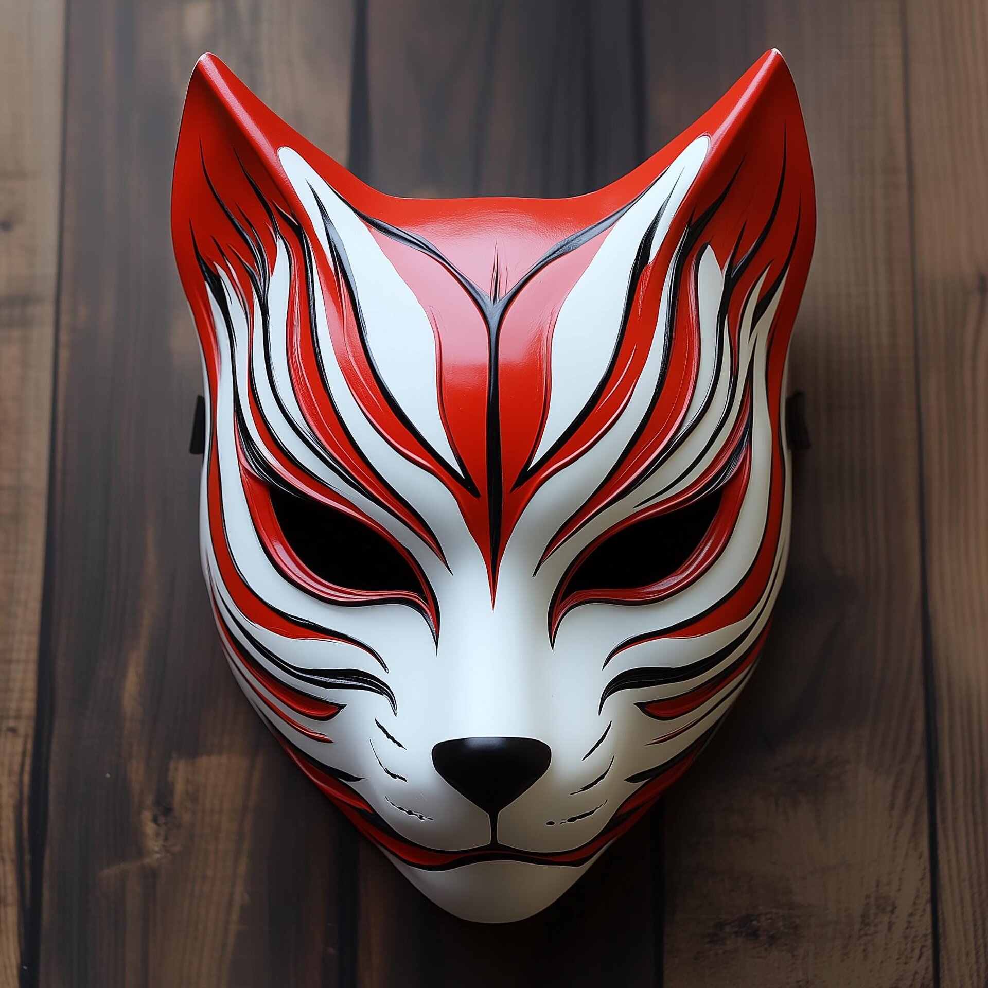 3D-gedruckte japanische Fuchs-Krieger-Maske