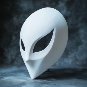 3D-gedruckte futuristische Alien-Cosplay-Maske