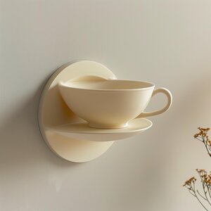 3D-gedrucktes Teetassen-Wandregal