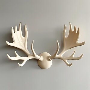 3D-gedrucktes dreiteiliges Geweih-Wanddekor