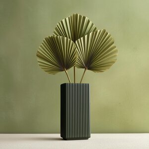 3D-gedruckte gerippte rechteckige Vase