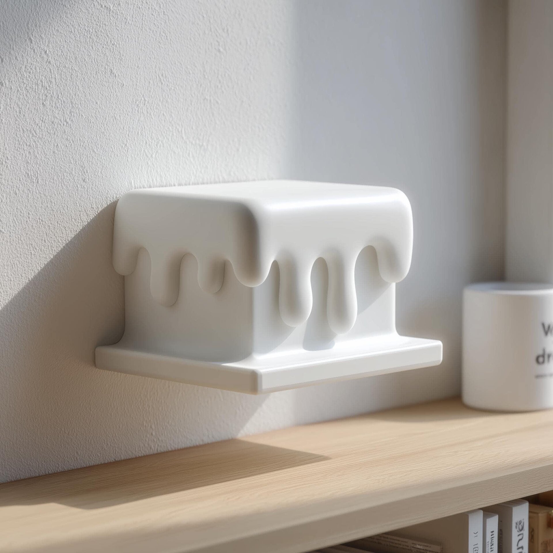 3D-gedrucktes Schmelz-Display-Wandregal