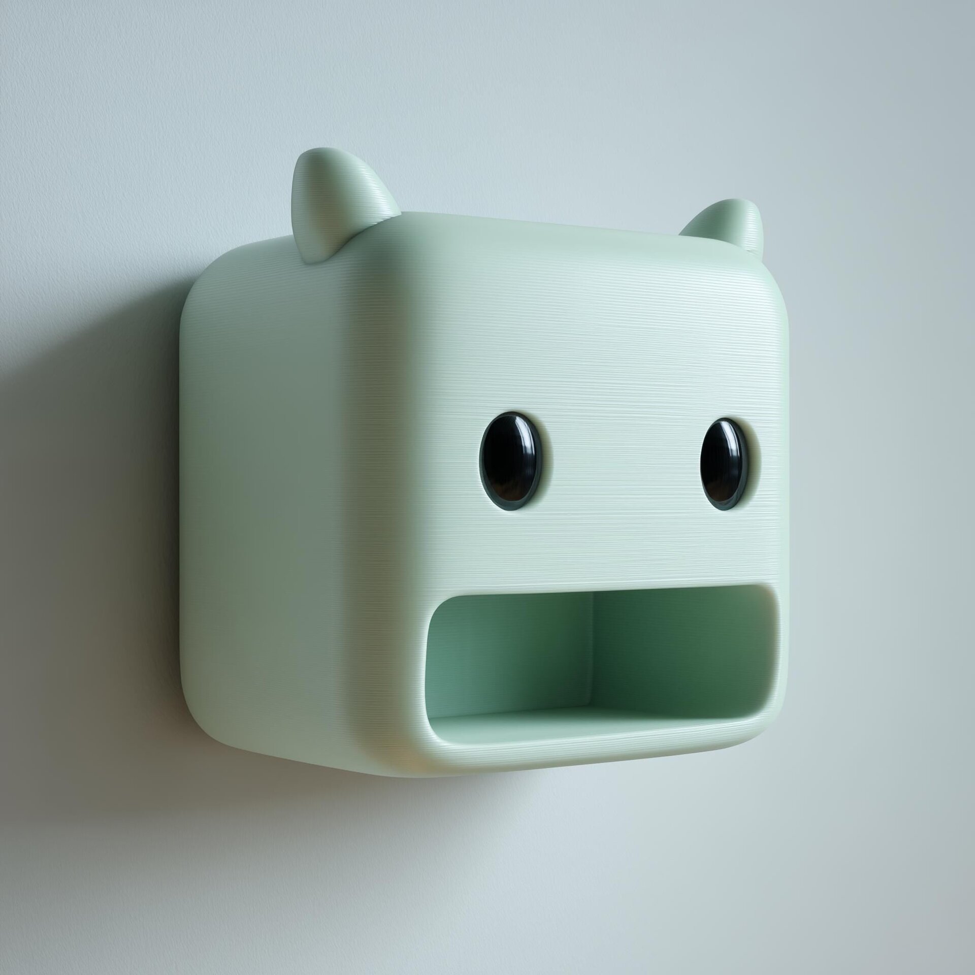 3D-gedruckte Monster-Wandaufbewahrungsnische