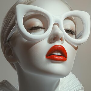 3D-gedruckte Katzenaugen-Brille | Übergroße Kostümfassung