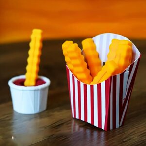 Pommes-Frites-Snack-Verschlüsse | 3D-gedruckte Beutelclips