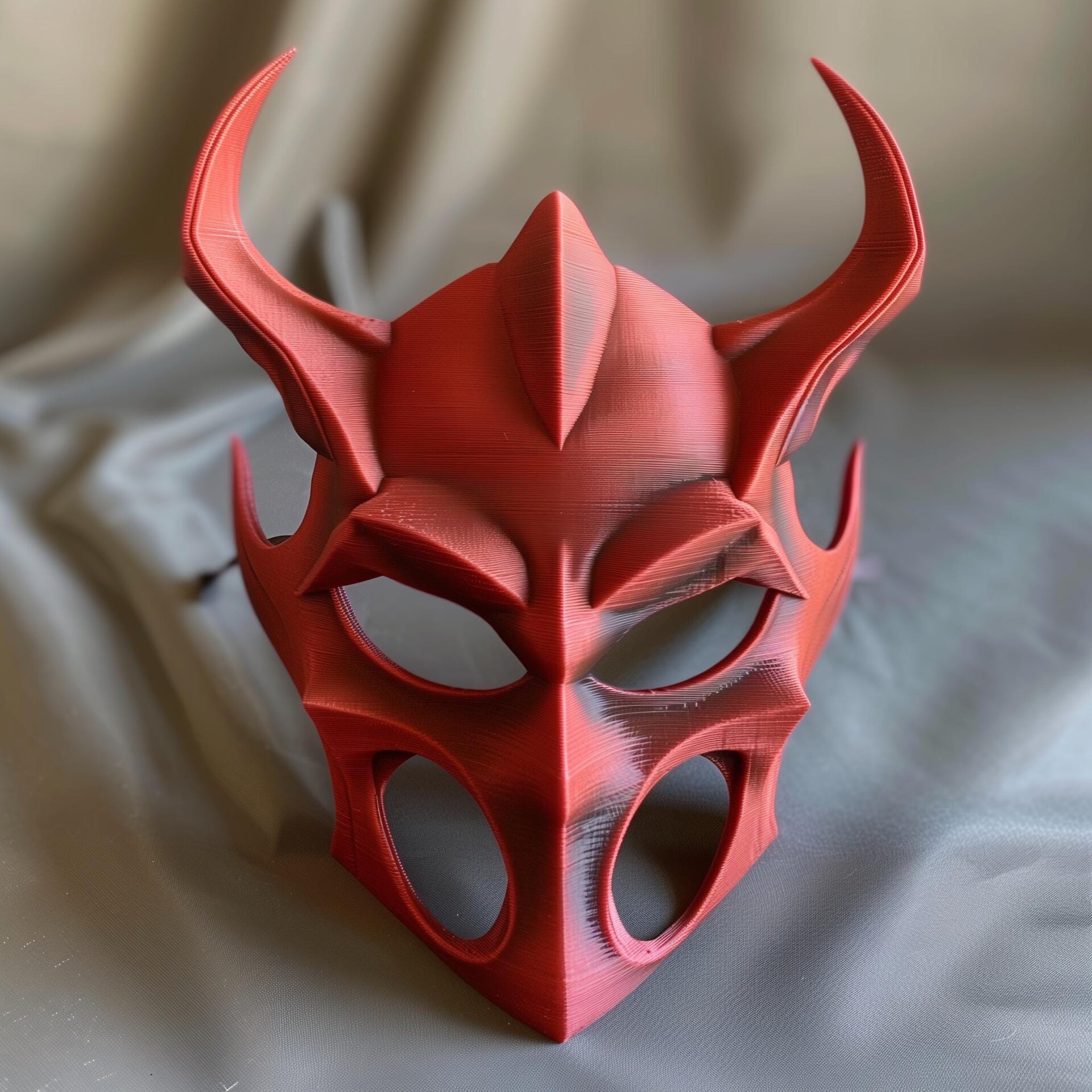 3D-gedruckte gehörnte Dämonen-Kostümmaske