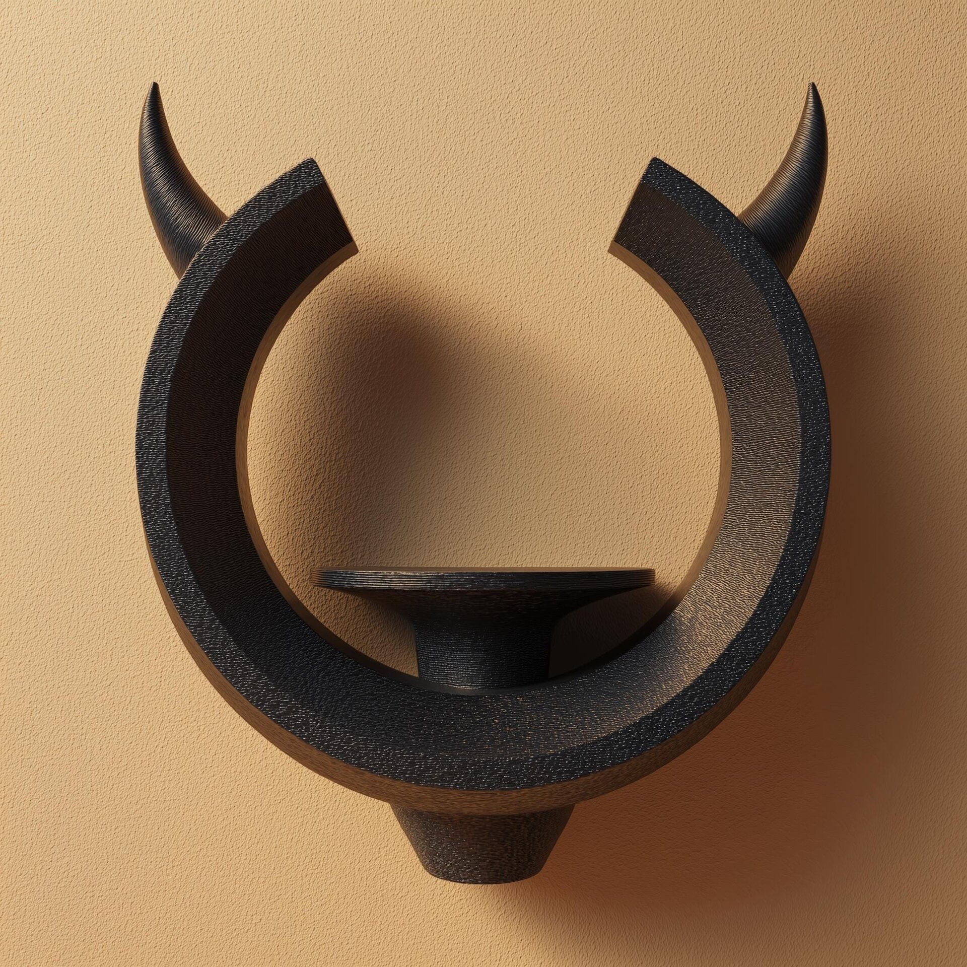 3D-gedrucktes Hornring-Altar-Wandregal