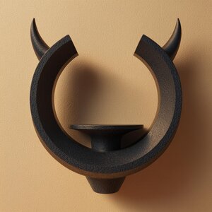 3D-gedrucktes Hornring-Altar-Wandregal