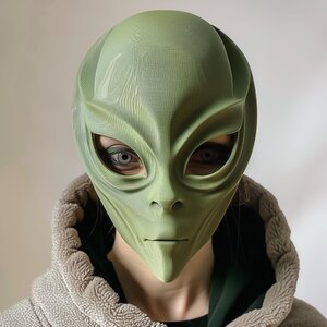 3D-gedruckte Alien-Gesichts-Kostümmaske