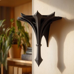 3D-gedrucktes Gothic-Spitzturm-Wandregal