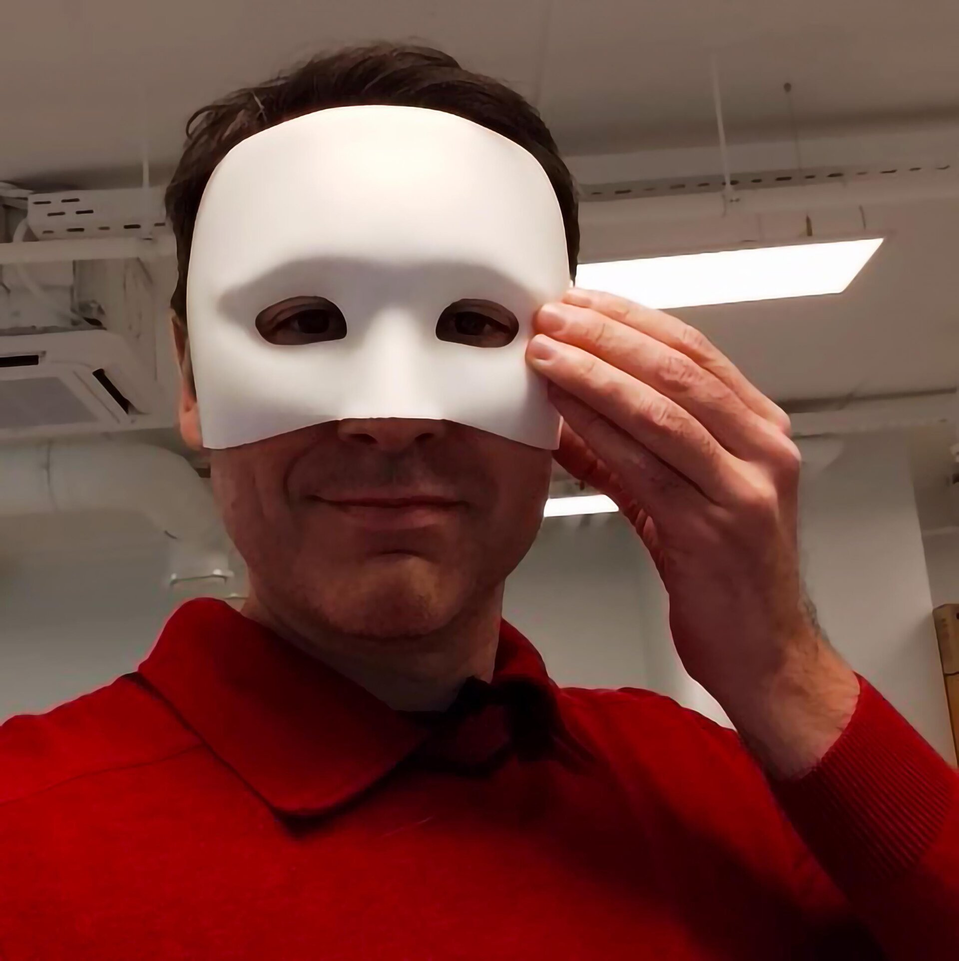 3D-gedruckte Halbgesichts-Bastelmaske