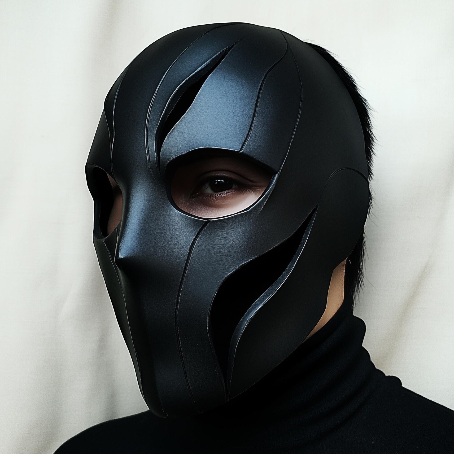 3D-gedruckte schwarze taktische Vollgesichtsmaske