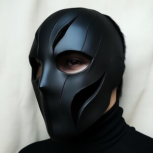 3D-gedruckte schwarze taktische Vollgesichtsmaske