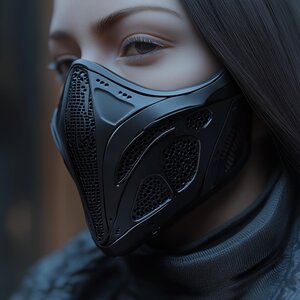 3D-gedruckte Cyberpunk-Maske | Sci-Fi-Cosplay-Accessoire