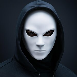3D-gedruckte gesichtslose Phantom-Cosplay-Maske