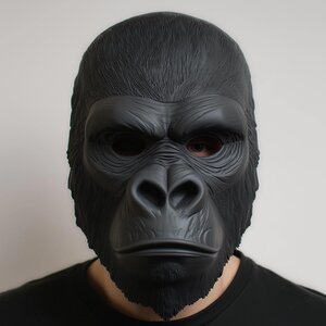 3D-gedruckte Gorilla-Maske | Tierkostüm-Accessoire