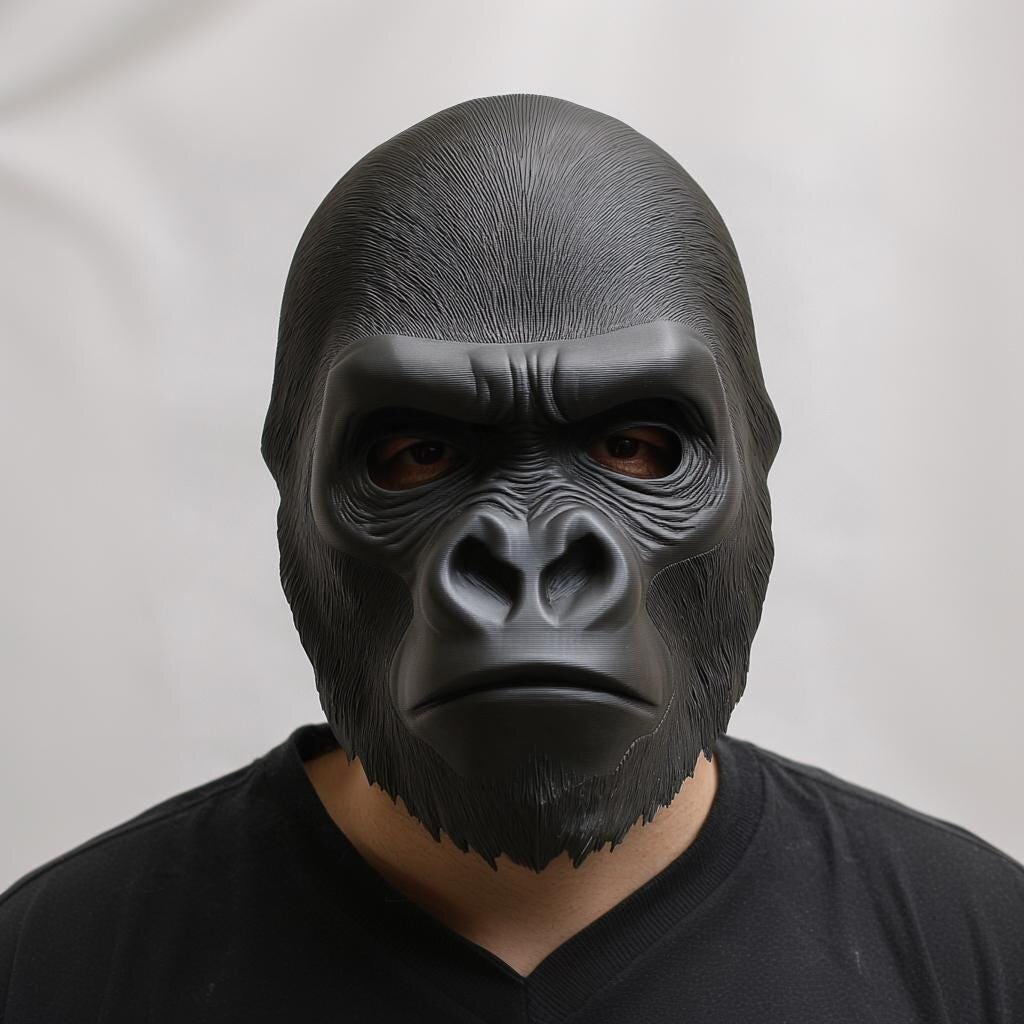3D-gedruckte Gorilla-Kostümmaske