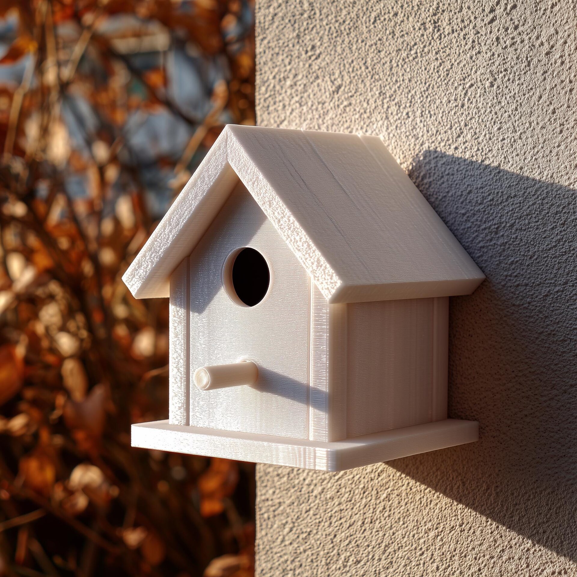 3D-gedrucktes minimalistisches Vogelhaus mit verstecktem Stauraum