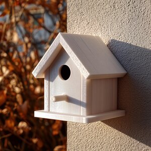 3D-gedrucktes minimalistisches Vogelhaus mit verstecktem Stauraum