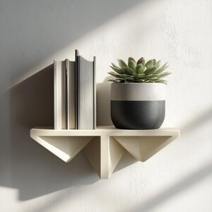 3D-gedrucktes geometrisches Buch-Wandregal