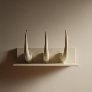 3D-gedrucktes Wandregal mit Stachelhorn