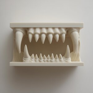 3D-gedrucktes Monster-Kiefer-Wandregal