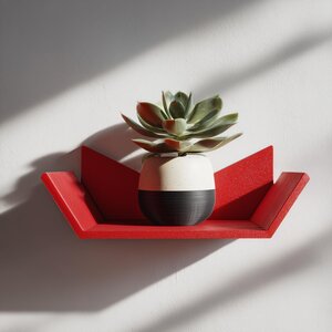3D-gedrucktes geometrisches Mini-Wandregal