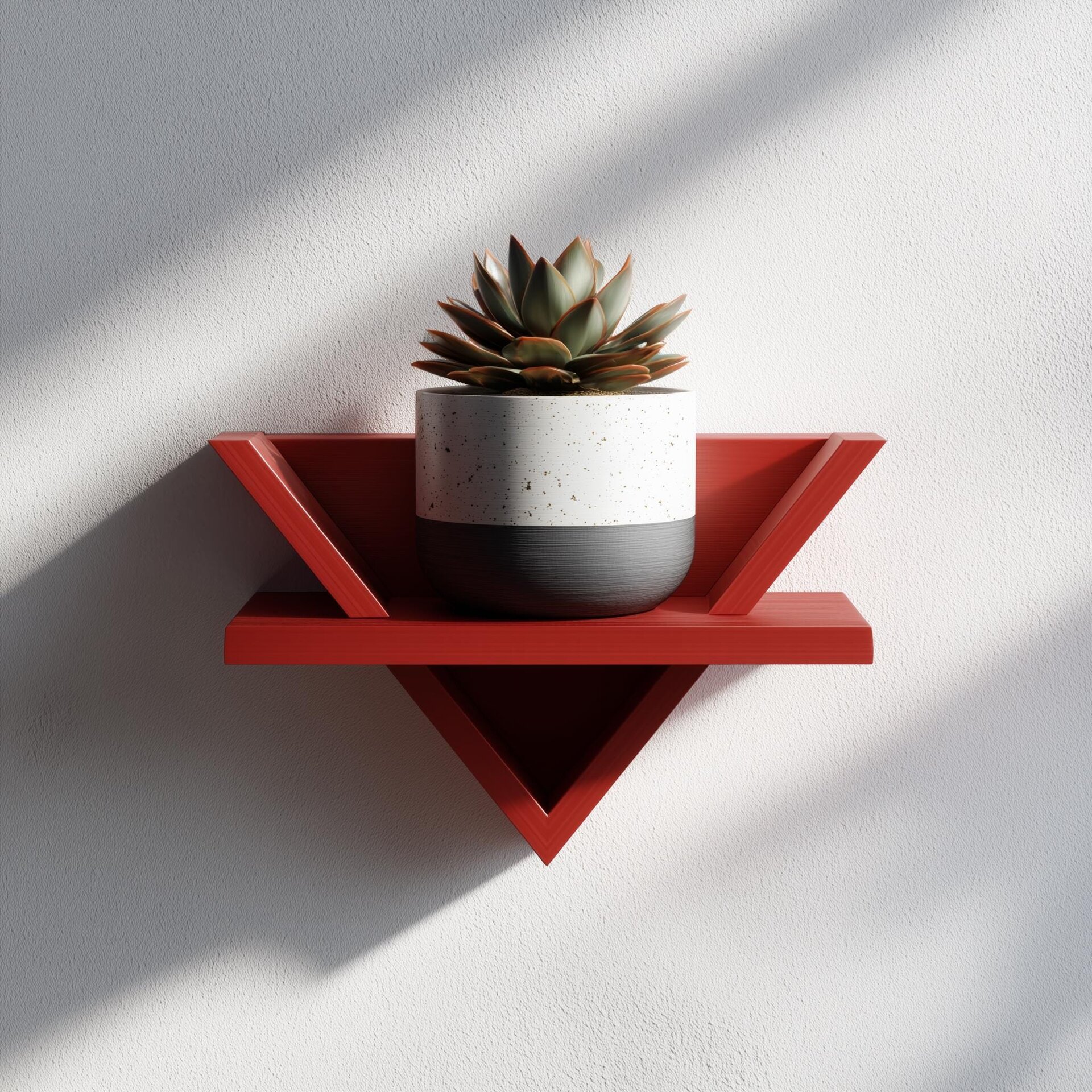 3D-gedrucktes Dreiecks-Altar-Wandregal