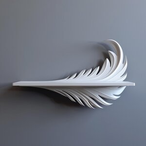 3D-gedrucktes Feder-Wandregal