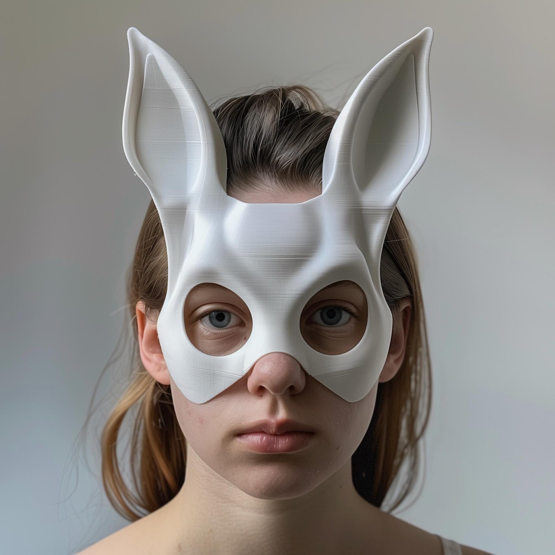 3D-gedruckte Hasen-Kostümmaske
