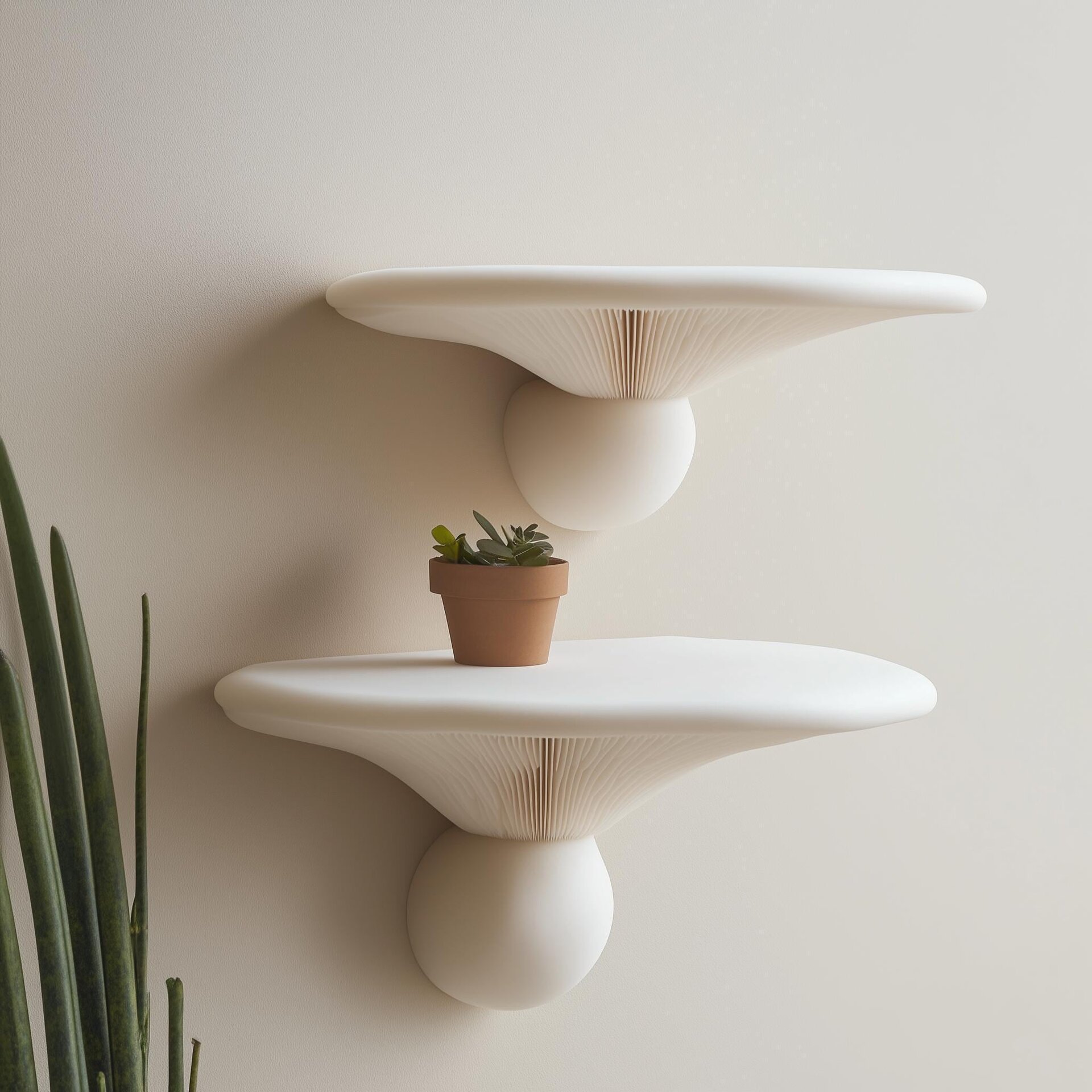 3D-gedrucktes Honigpilz-Regal-Set