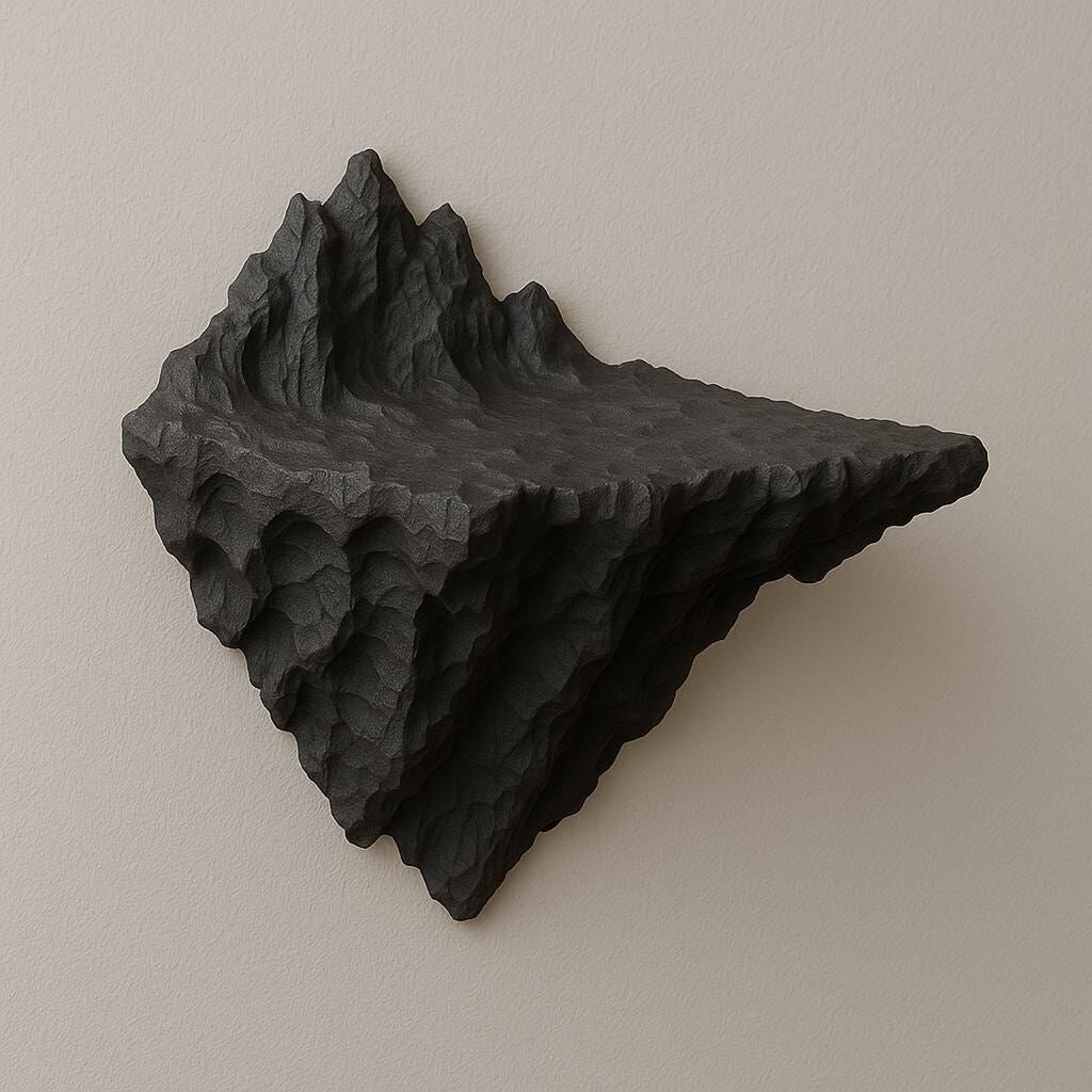 3D-gedrucktes Berg-Wandregal | Felsige schwebende Ablage