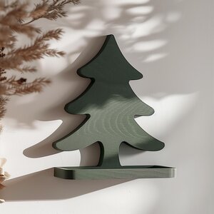 3D-gedrucktes Weihnachtsbaum-Wandregal
