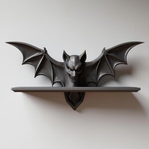 3D-gedrucktes Gothic-Fledermaus-Wandregal