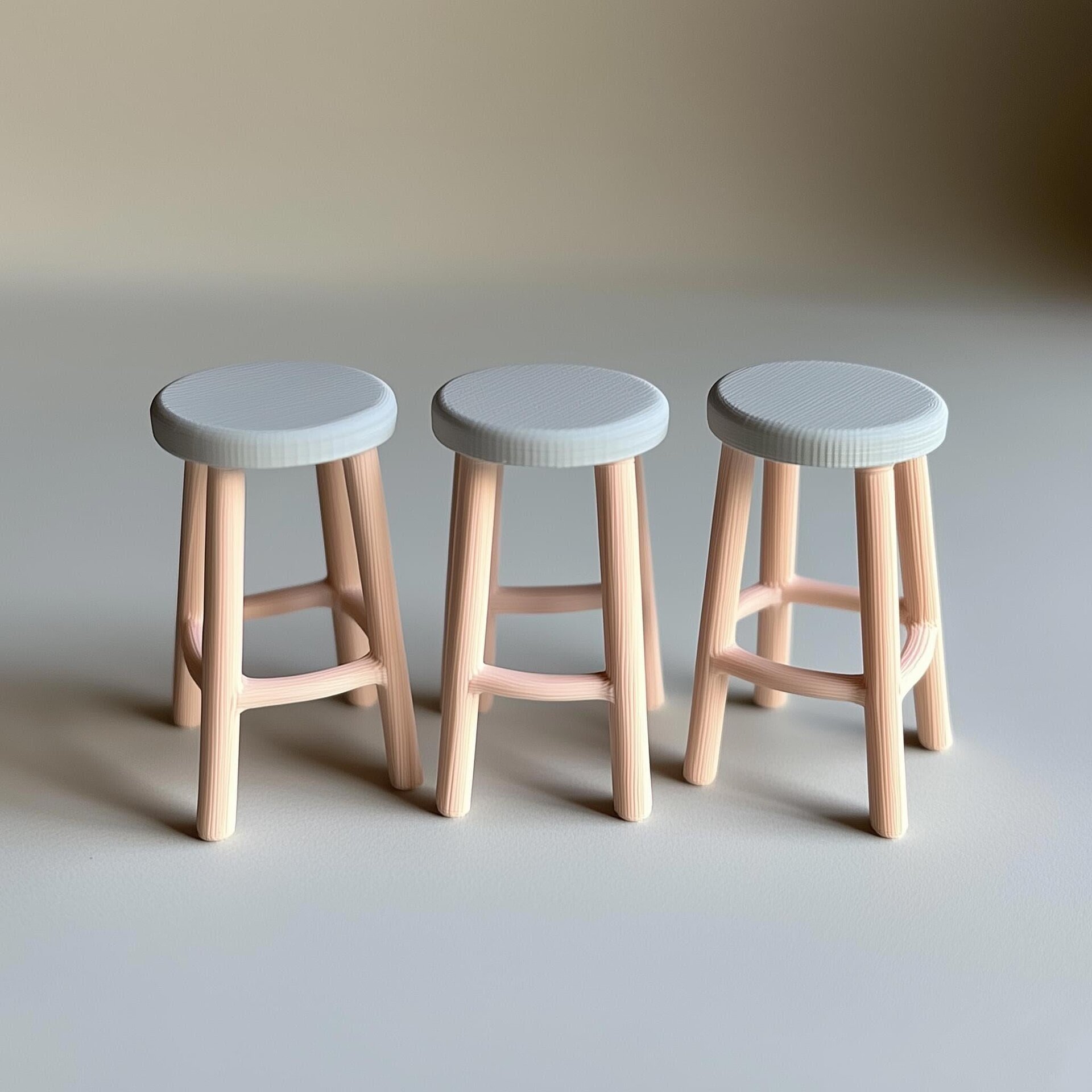3D-gedrucktes 1:12-Barhockerset (3-teilig)