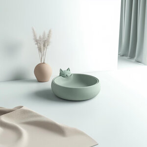 3D-gedruckter katzenförmiger Futternapf