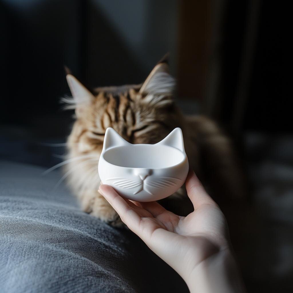 3D-gedruckter Katzennapf | Flache Futterschale für Katzen