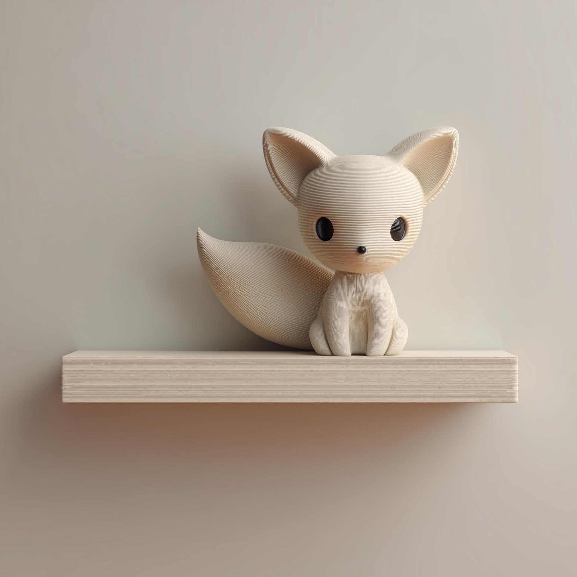 3D-gedrucktes Fuchs-Charakter-Wandregal