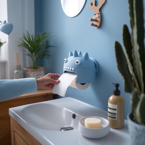 3D-gedruckter Stachel-Monster-Toilettenpapierhalter
