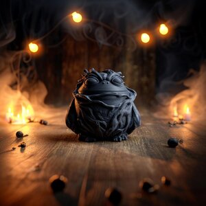 Goblincore-Frosch-Gedenkurne | 3D-gedrucktes Erinnerungsstück