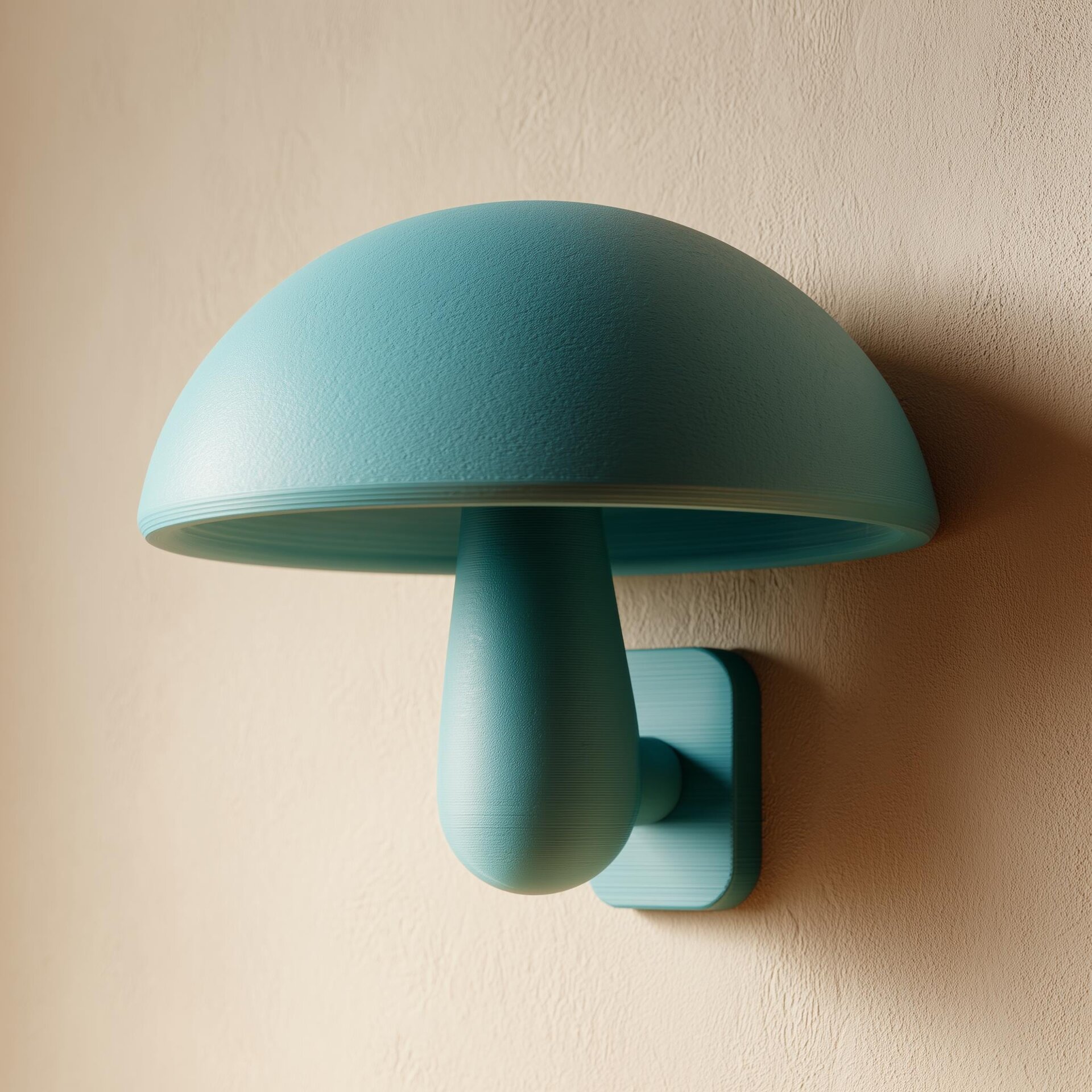 3D-gedruckte Pilz-Wandskulptur