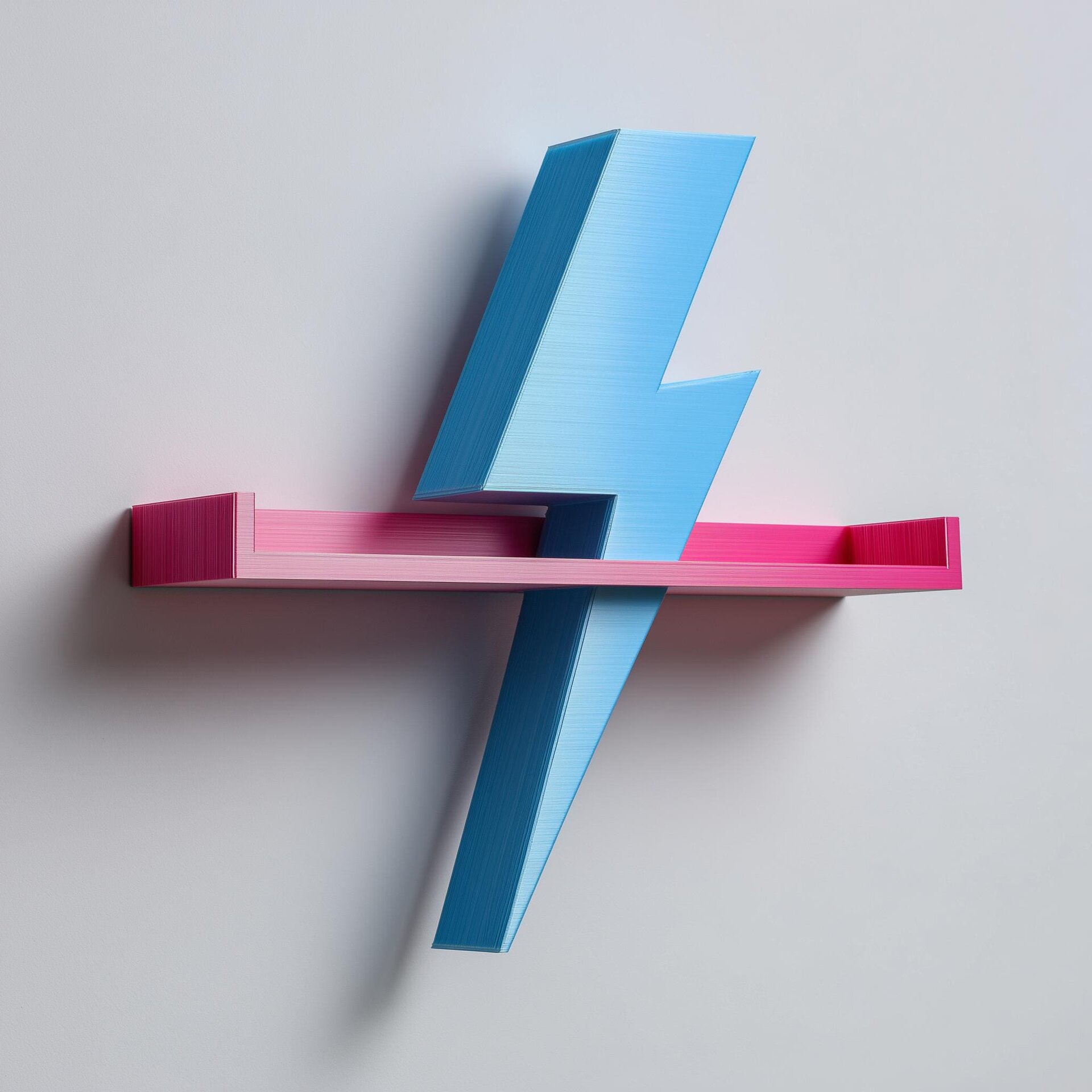3D-gedrucktes Blitz-Wandregal