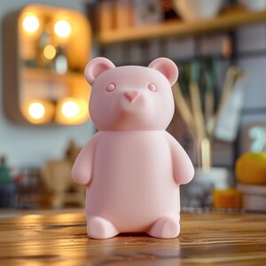 3D-gedruckte minimalistische Bären-Figur