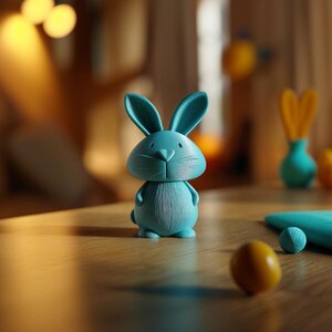 Gedenkurne Aufrechter Hase | 3D-gedrucktes Erinnerungsstück
