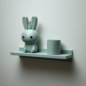 3D-gedrucktes Hasenfreund-Wandregal