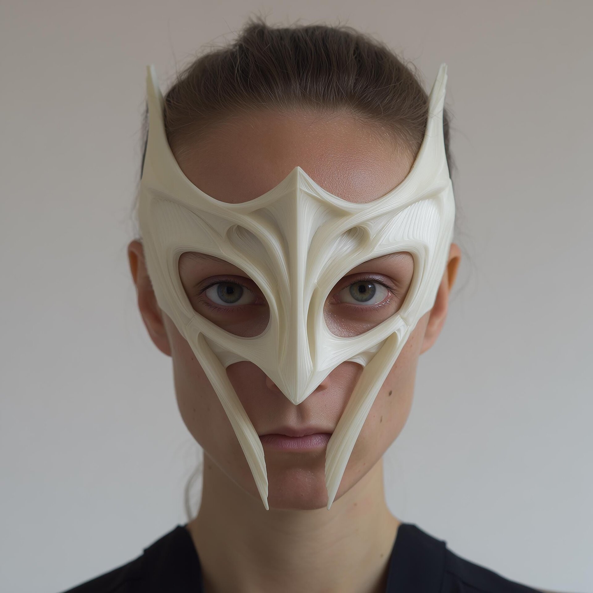 3D-gedruckte geflügelte Fantasy-Gesichtsmaske