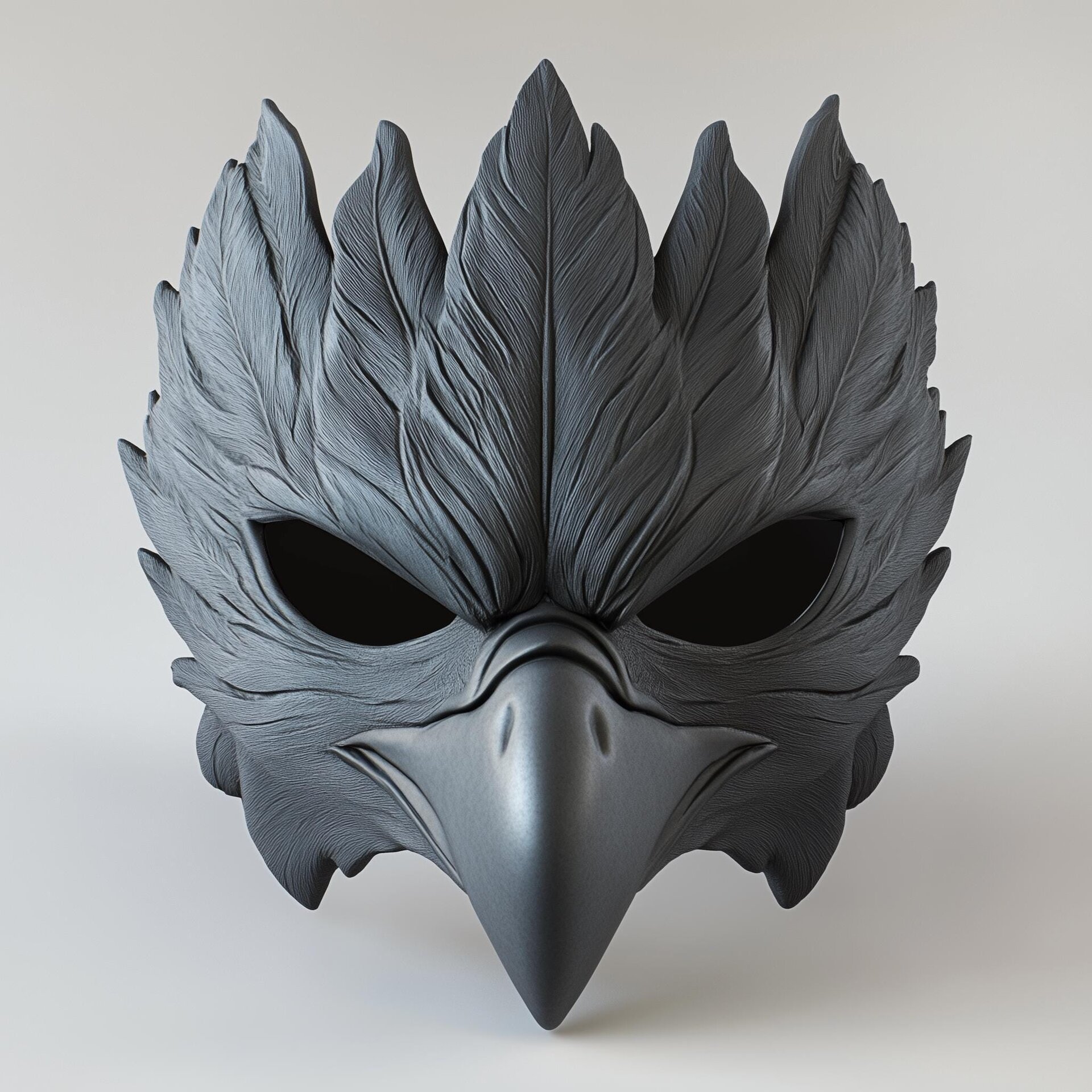 3D-gedruckte schwarze Rabenschnabel-Cosplay-Maske
