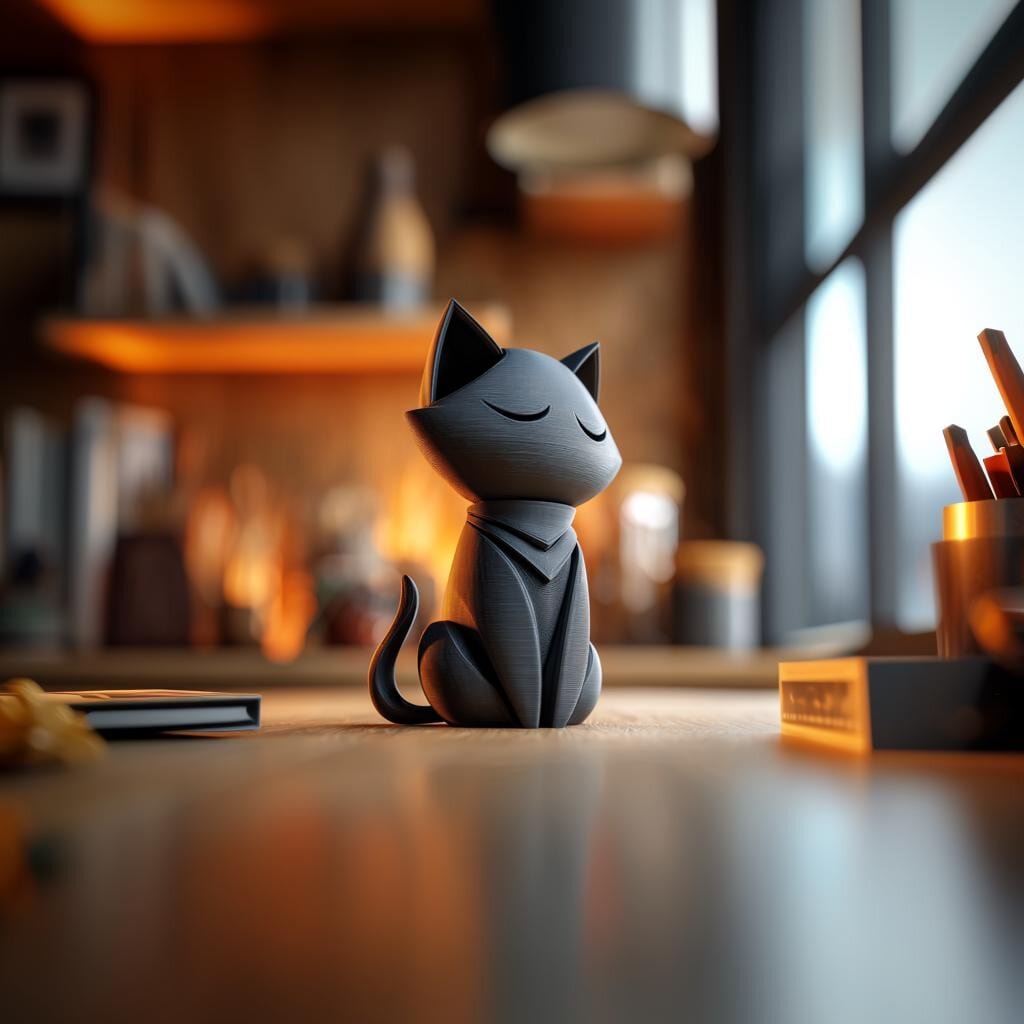 Gedenkurne Schlafende Katze | 3D-gedrucktes Erinnerungsstück